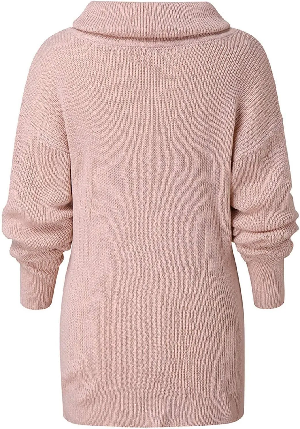 Women's Oversized Turtleneck Sweaters Soft Cozy Chunky Knit Pullover Sweater Slouchy Batwing Sleeve Jumper Tops