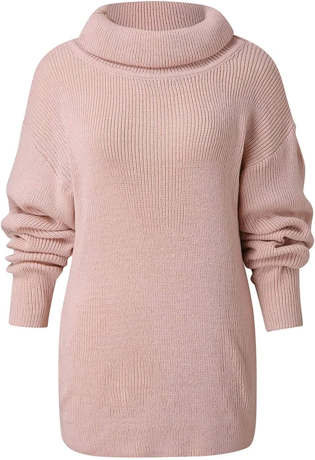 Women's Oversized Turtleneck Sweaters Soft Cozy Chunky Knit Pullover Sweater Slouchy Batwing Sleeve Jumper Tops