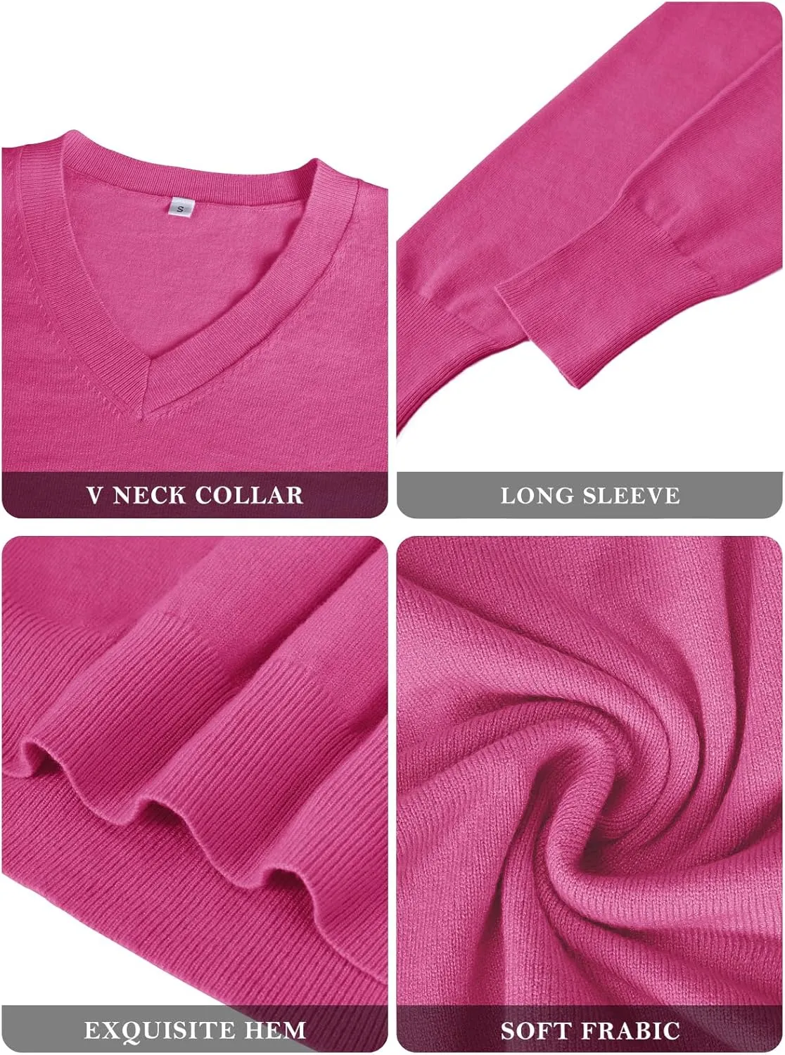 Women's Spring Sweaters 2025 Casual Thin Long Sleeve Pullover V Neck Lightweight Sweatshirts Cute Blouse Tops