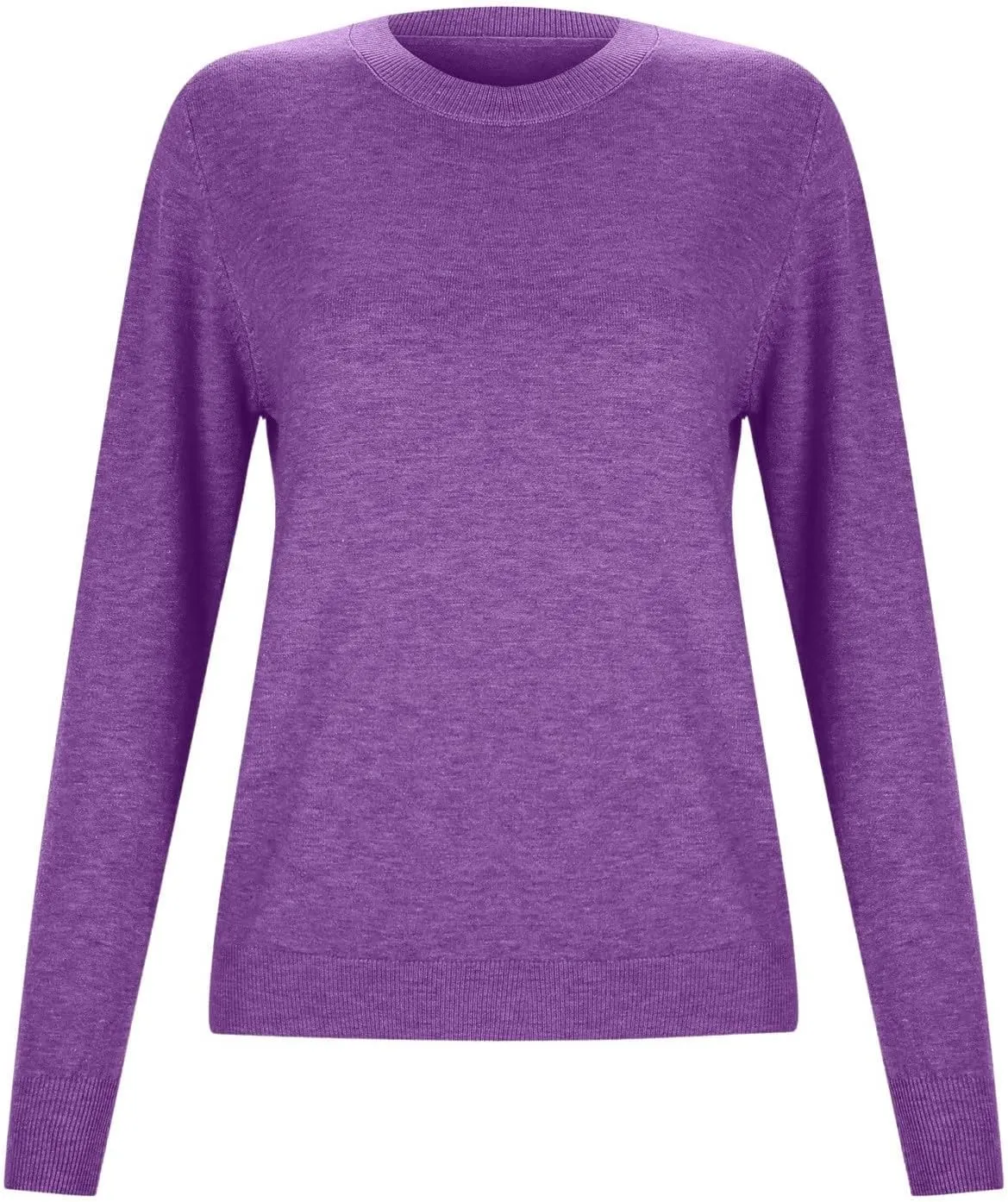 Womens Sweaters Cashmere Sweater Long Sleeve Soft Crew Neck Lightweight Knitted Pullover Comfy Knitted Jumpers