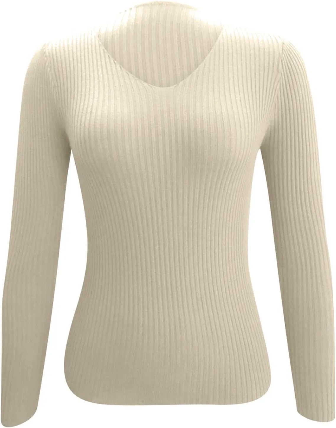 Womens Tops Solid Color Sweaters Slim Long Sleeve Shirts Lightweight Soft Sweatshirts Fall Pullover Outfits