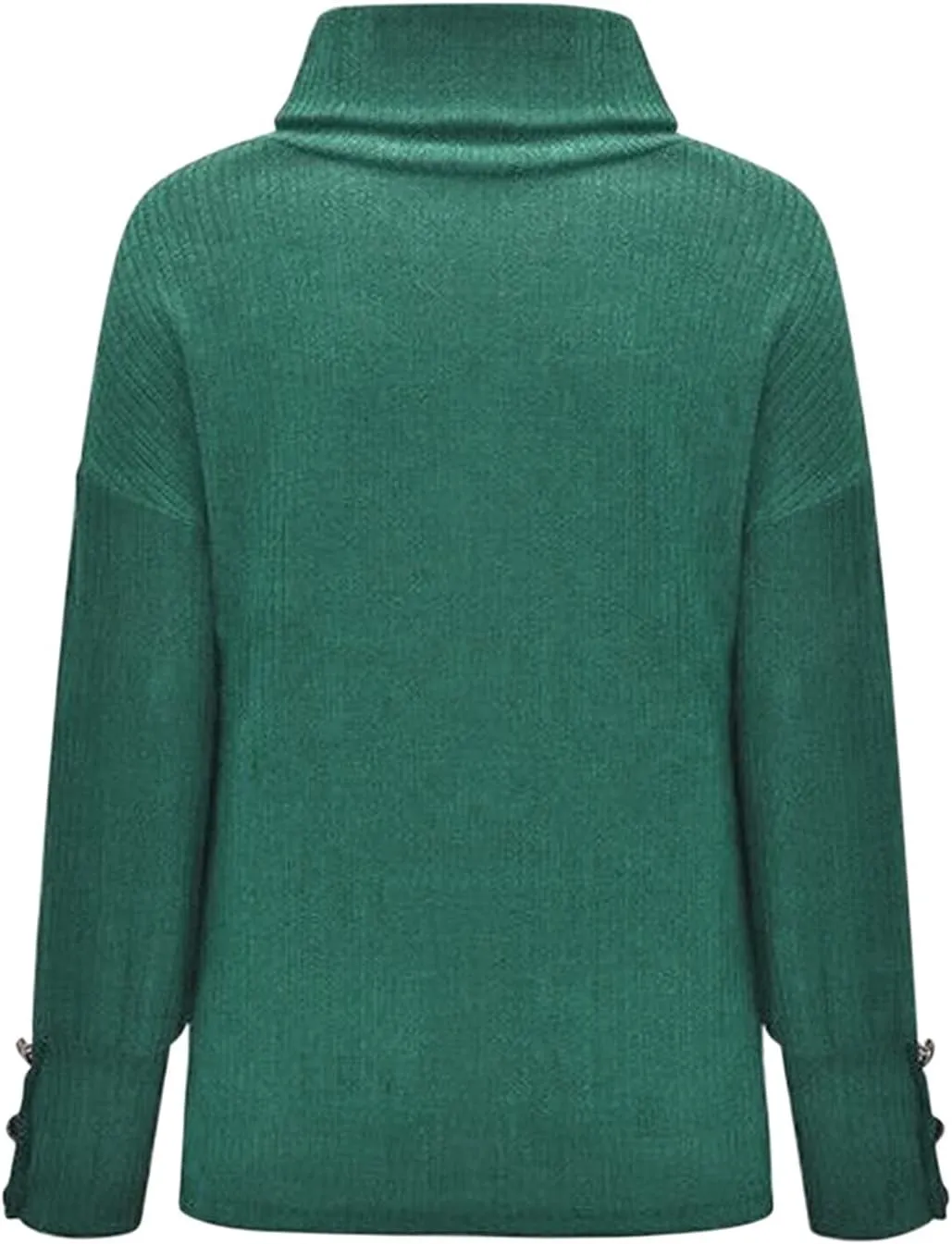 Womens Turtleneck Sweaters Plus Size Lantern Sleeve Ribbed Knit Pullover Casual Soft Solid Fall Winter Jumper Tops