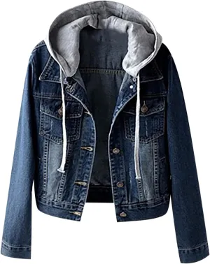Women's Winter Denim Jackets Faux Fur Lined Warm Coats Sherpa Fur Fleece Lined Thicken Denim Jean Trucker Jacket Coat