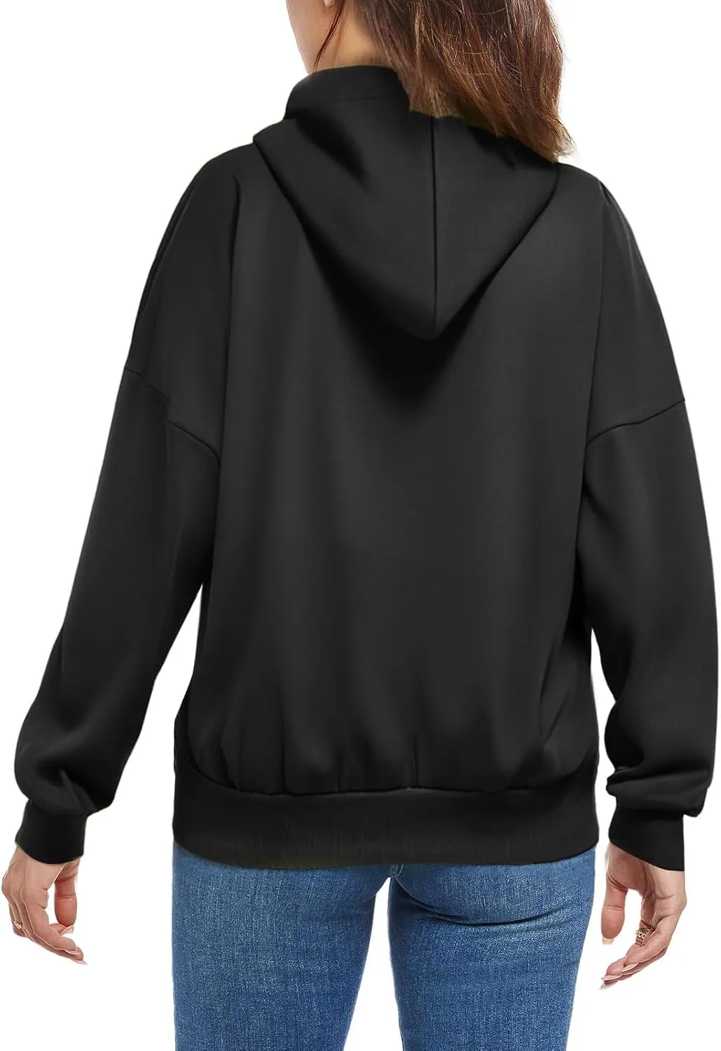Womens Zip Up Hoodie Cropped Sweatshirts Full Zip Jackets Long Sleeve Fashion Fall Outfits 2024 Winter Clothes