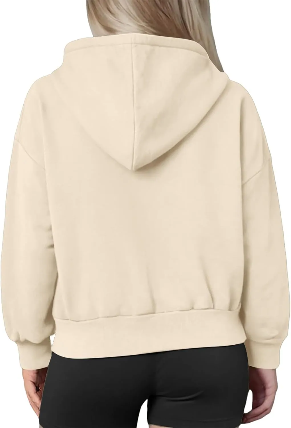 Womens Zip Up Hoodies Cropped Long Sleeve Sweatshirt Fleece Y2k Hooded Jacket 2024 Trendy Fall Winter Clothes