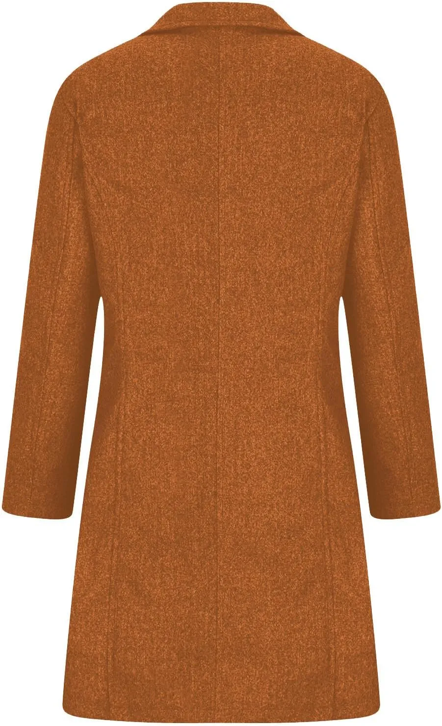 Wool Blend Coat for Women 2024 Single Breasted Peacoat Plus Size Trench Coats Tops Long Winter Cardigan with Pockets