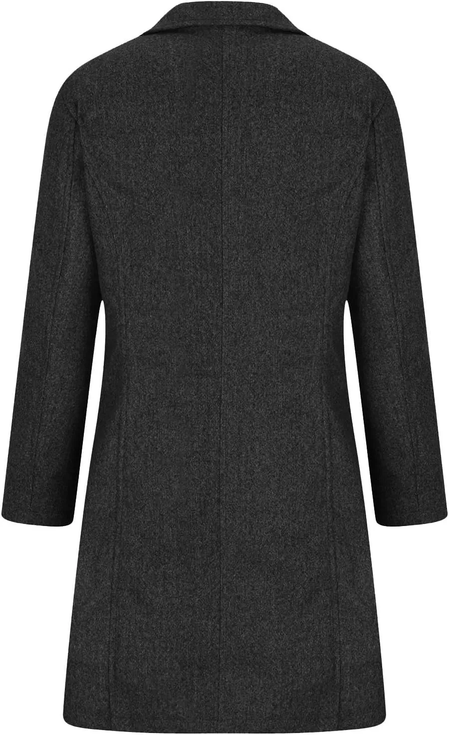 Wool Blend Coat for Women 2024 Single Breasted Peacoat Plus Size Trench Coats Tops Long Winter Cardigan with Pockets