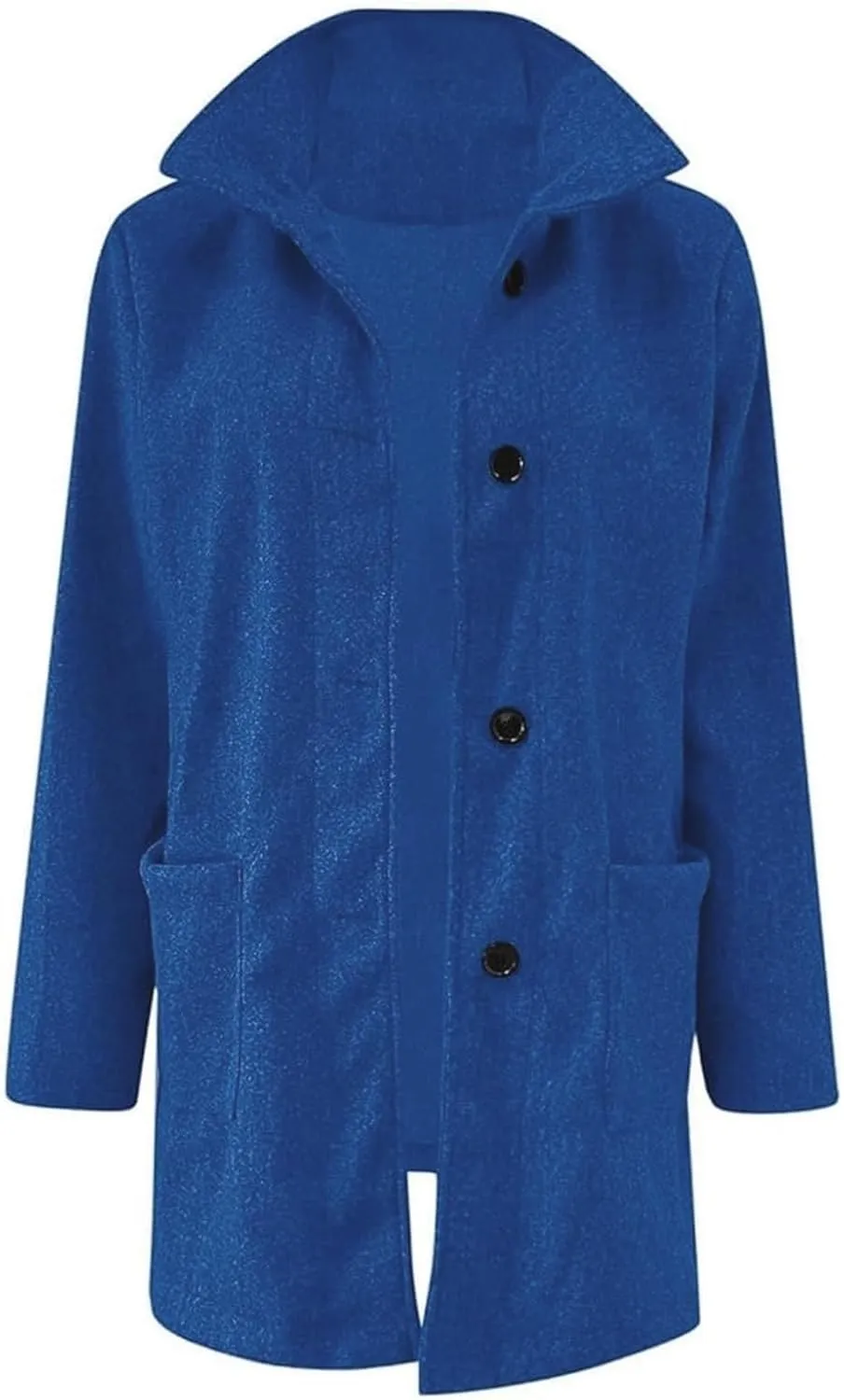 Wool Coats for Women Plus Size Casual Fashion Thicken Stand Collar Single Breasted Winter Jackets with Pockets