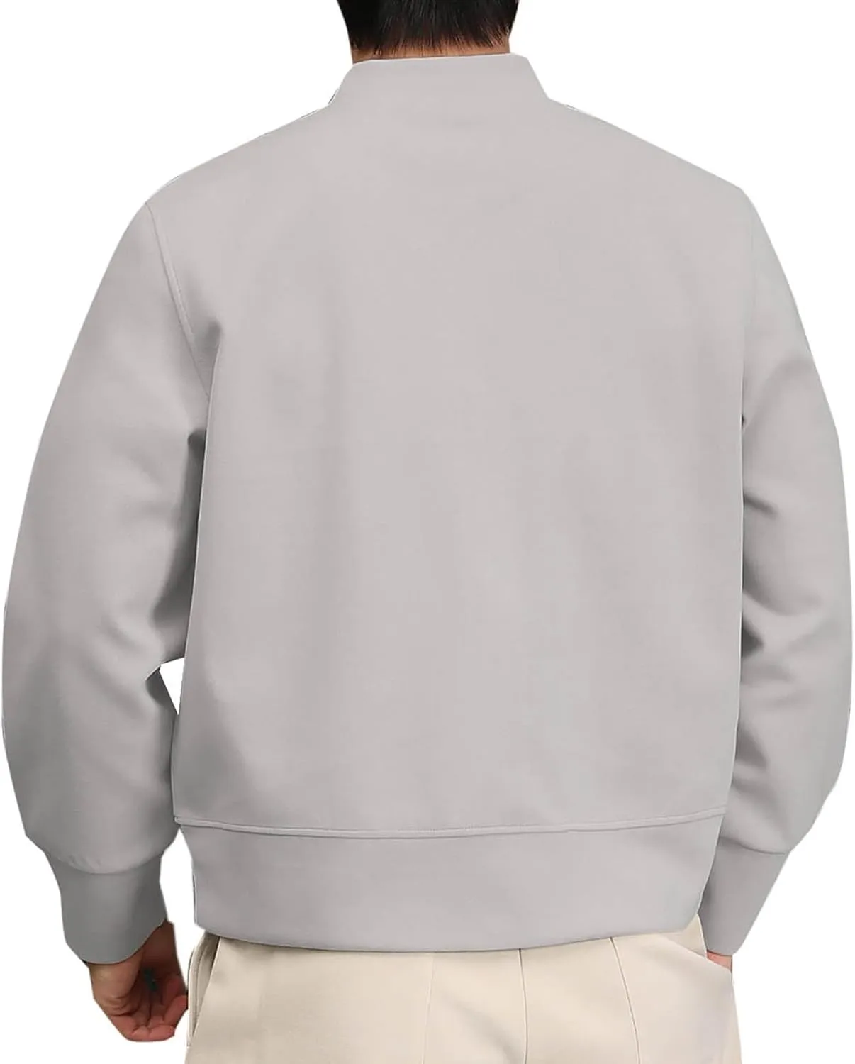 Xiaojmake Fleece Sweatshirt for Men Button Down Lightweight Spring Fall Long Sleeve Active Jackets Cotton Cardigan Sweater