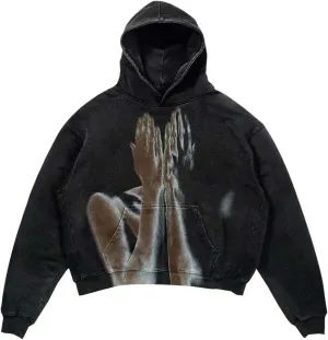 Y2K Fleece Hoodie Women Cropped Hoodie Graphic Short Hooded Sweatshirts with Pocket Streetwear Hoodies Essentials Hoodie