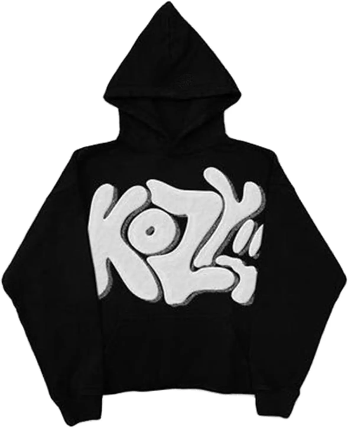 Y2k Hoodies Puff Print Hoodie Grunge Graphic Zip Up Hoodies Y2k Jacket Hip Hop Streetwear Aesthetic Sweatshirts