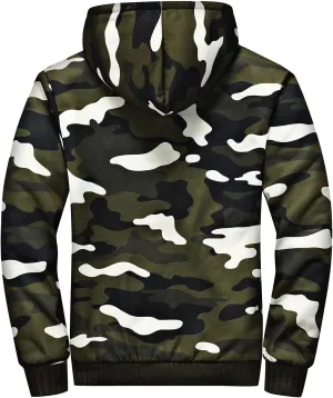 Ymosrh Men's Hooded Sweatshirt Zip Up Hoodie Fleece Lined Pullover Sweatshirts Casual Jacket Coat Sweatshirt, S-5XL