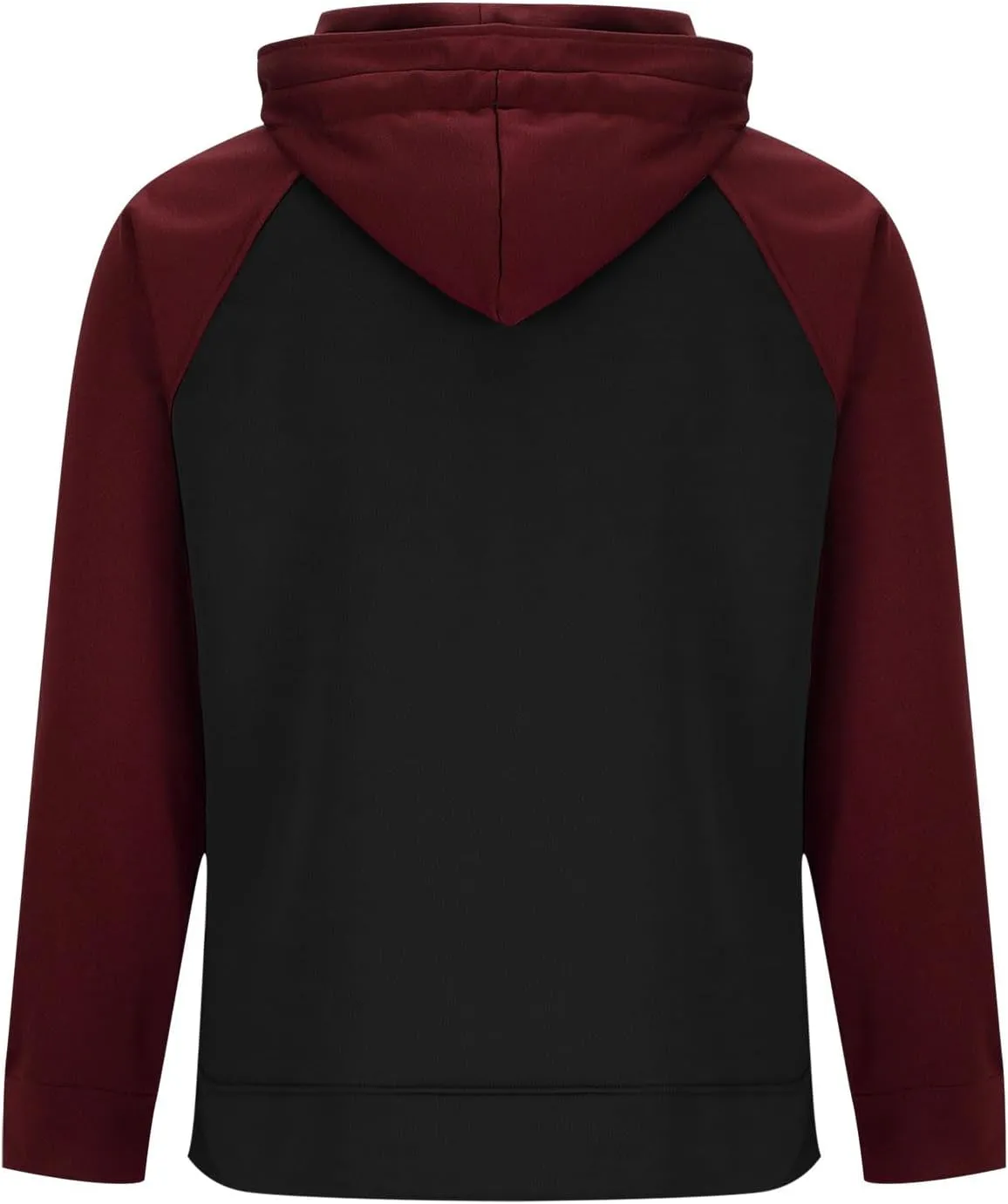 Zip Up Hoodie Men Big and Tall Long Sleeve Cargo Sweatshirts Casual Color Block Tactical Pullover Shirt Multi Pockets